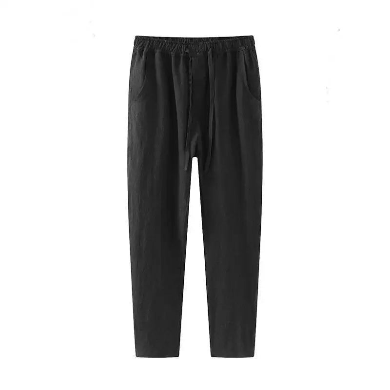 Leinenhose Herren Schwarz | Old Money 