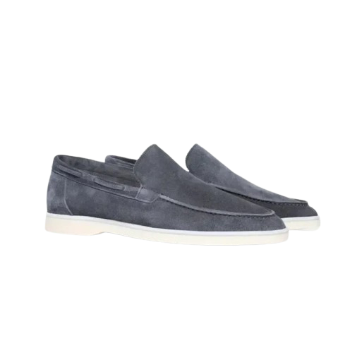 VELOURSLEDER SEASIDE LOAFER GRAU | Old Money 
