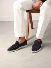 VELOURSLEDER SEASIDE LOAFER GRAU | Old Money 